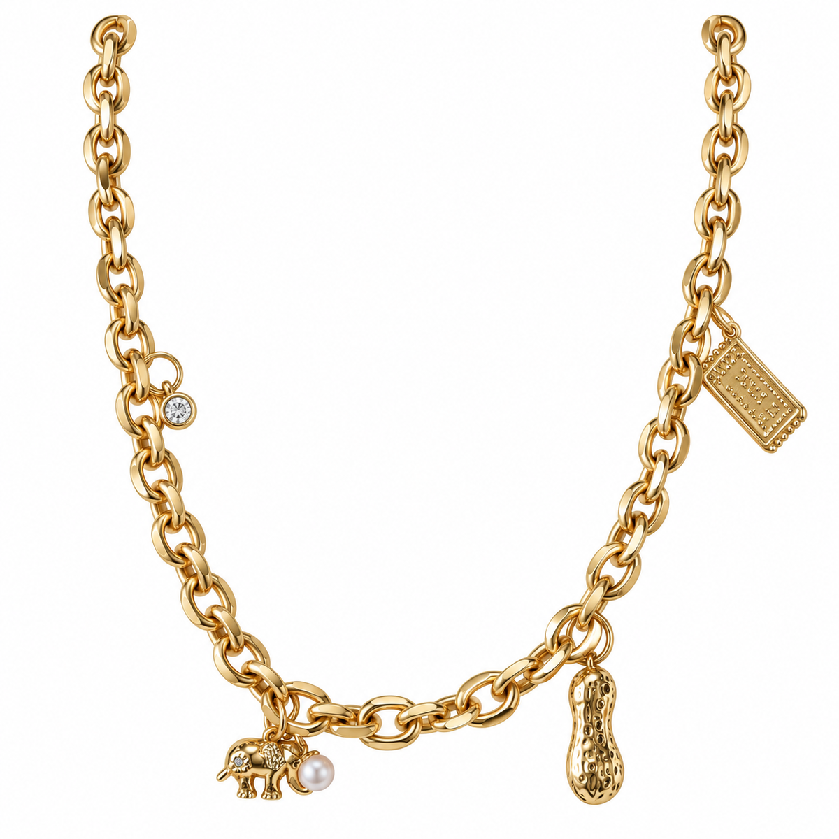 Gold Circus Charm Necklace