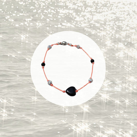 Black Heart Cord Bracelet