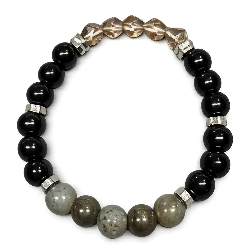 Men’s Smoky Quartz & Agate Grounding Bracelet