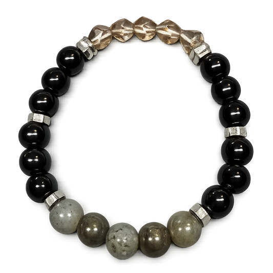 Men’s Smoky Quartz & Agate Grounding Bracelet