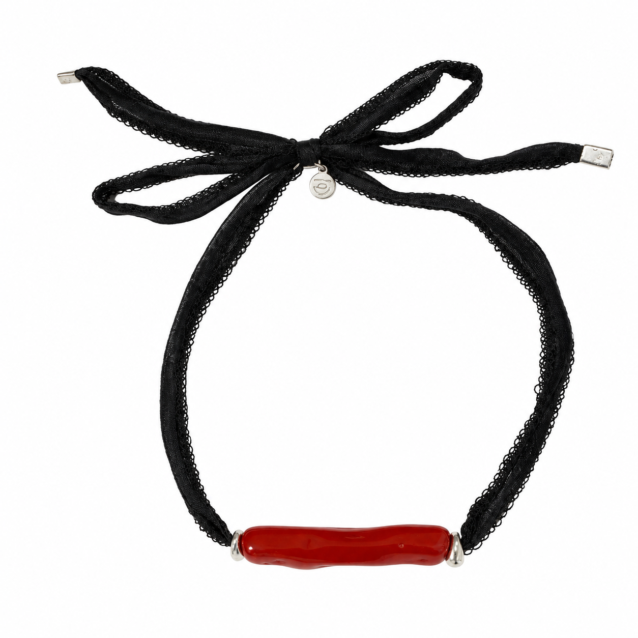 Coral Silk Wrap Choker/Bracelet