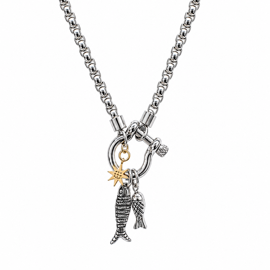 Seaside Fish Charm Necklace