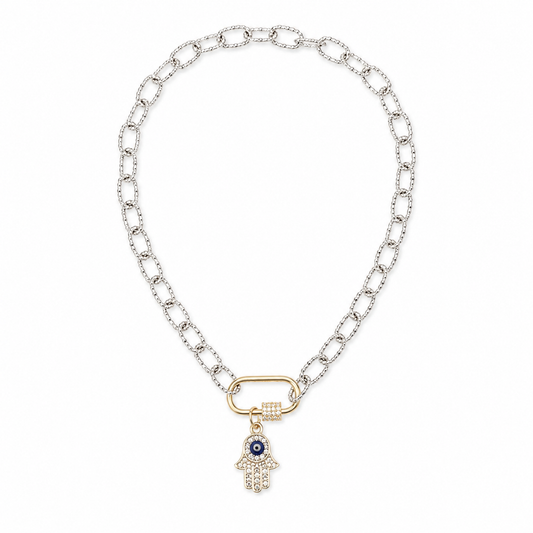 Evil Eye Hamsa Chain Necklace