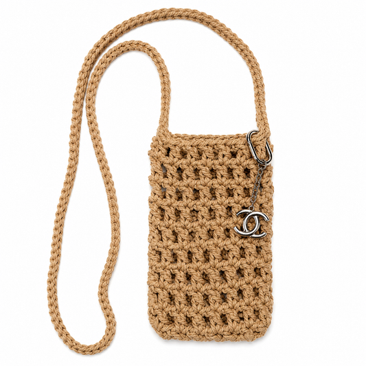 Vintage Luxe Charm Macramé Phone Bag