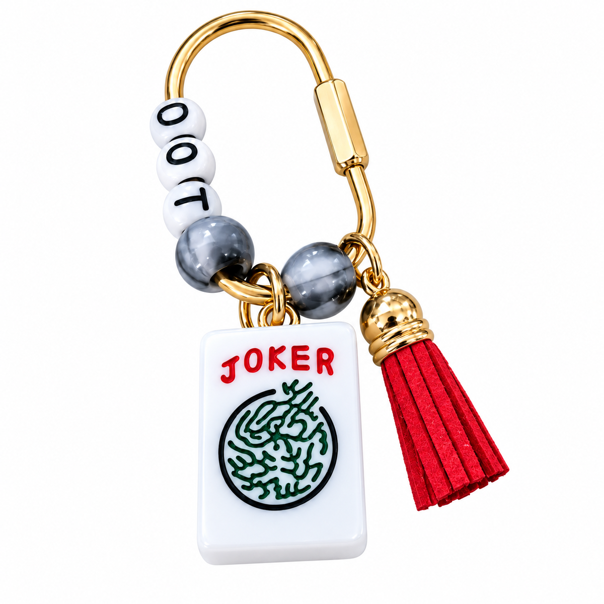 Custom Gold Mahjong Bag Charm