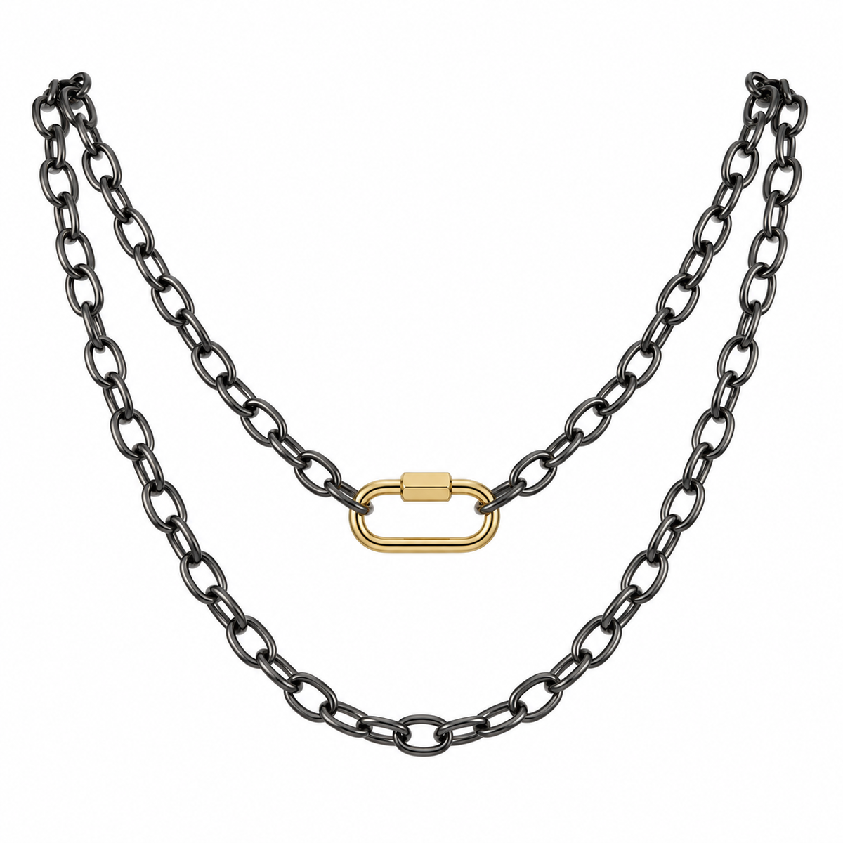 Gunmetal Link Necklace