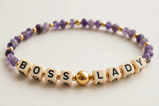Boss Lady word bracelet
