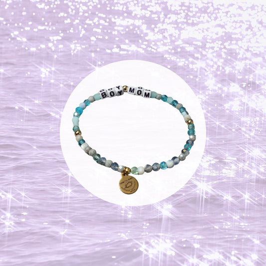 BOY MOM Beaded Bracelet