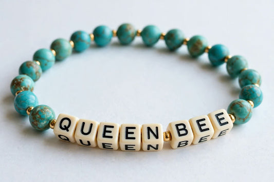 Queen Bee word bracelet