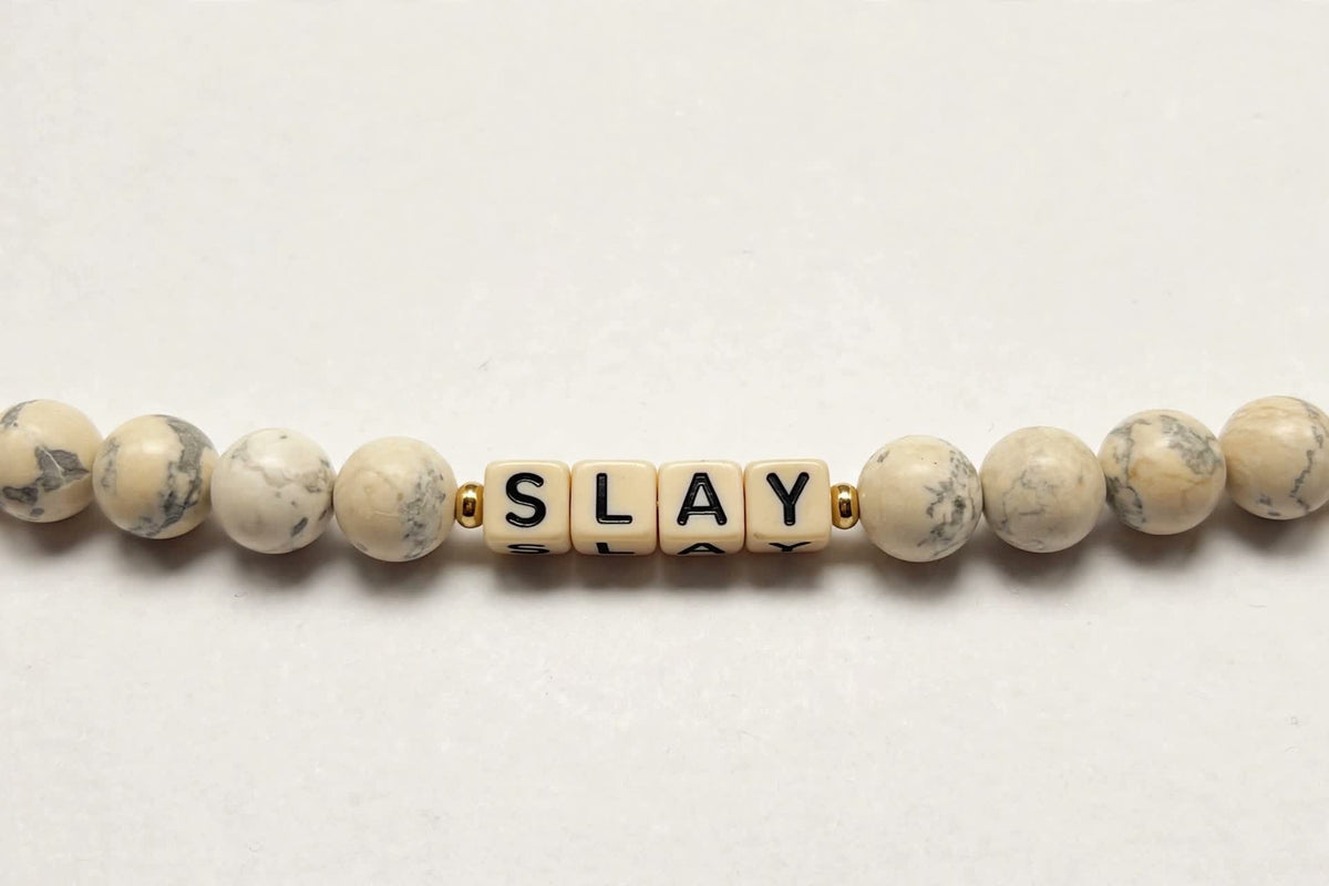 Slay word bracelet