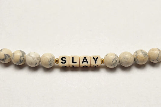 Slay word bracelet